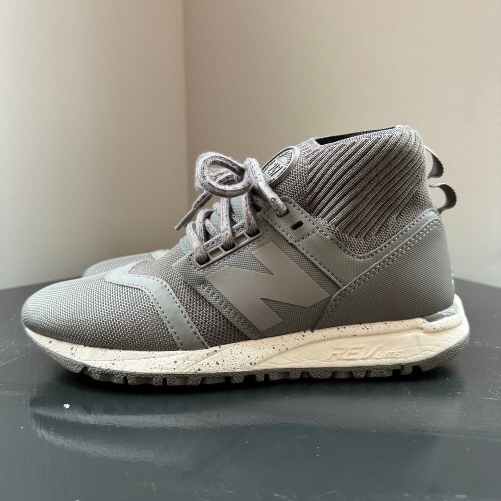 New Balance 247 Mid Women’s Olive‎ Lace Up Mesh Athletic Sneakers Sz 7.5